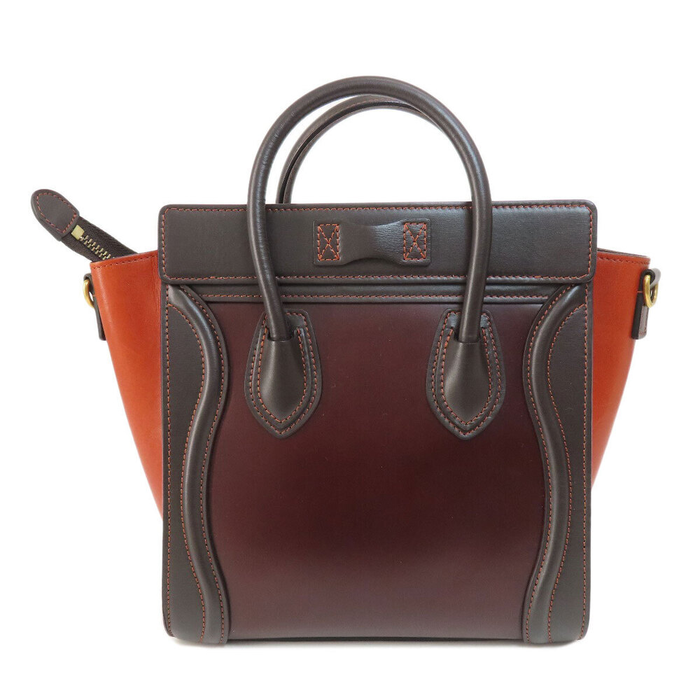 Celine Calfskin Handbag Luggage Black